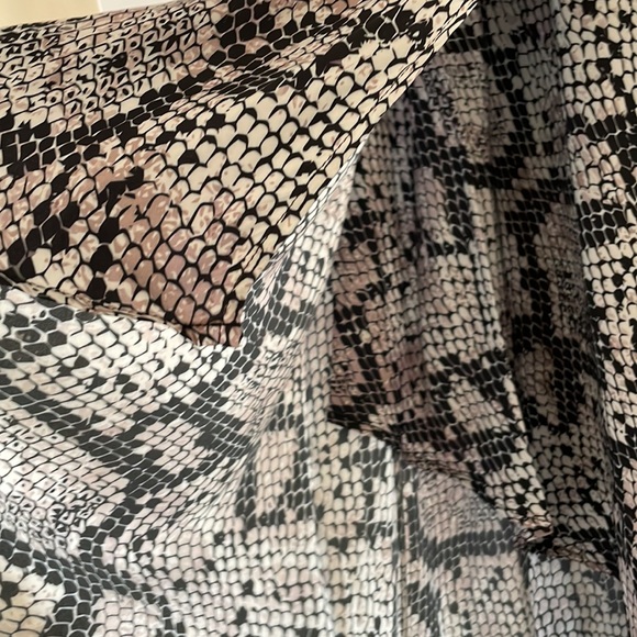 Chaser smocked waist snake print faux wrap midi - Picture 4 of 5